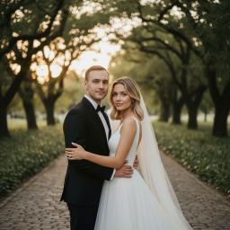 Outdoor wedding photoshoot