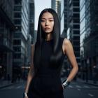 Glossy Black Hair Icon