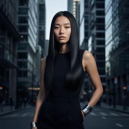 Glossy Black Hair Icon