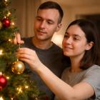 Decorating a tree together