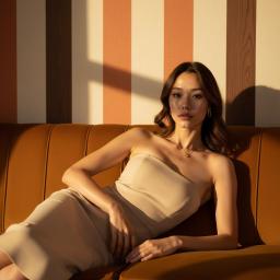 Retro Velvet Woman Lounge