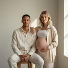 Joint studio pregnancy photoshoot