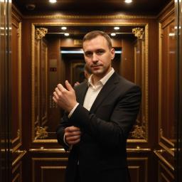 Luxury elevator man